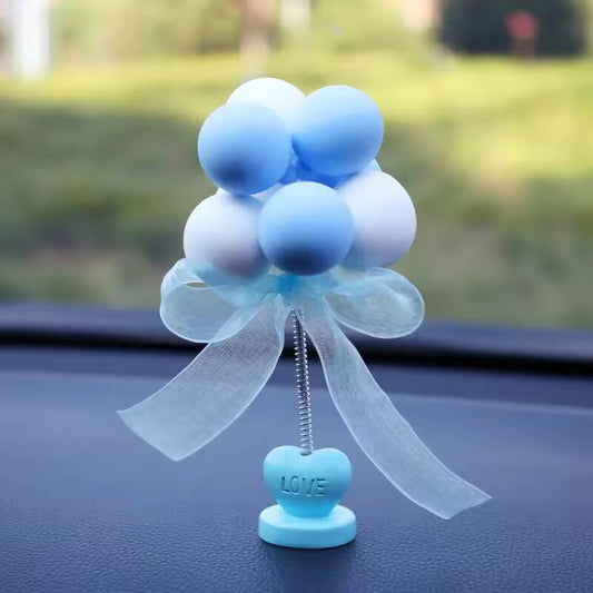 Car Ornaments Nodding Balloon Car Dashboard Decor Spring Shaking Head Toys Bobblehead Car Decoration Accessories